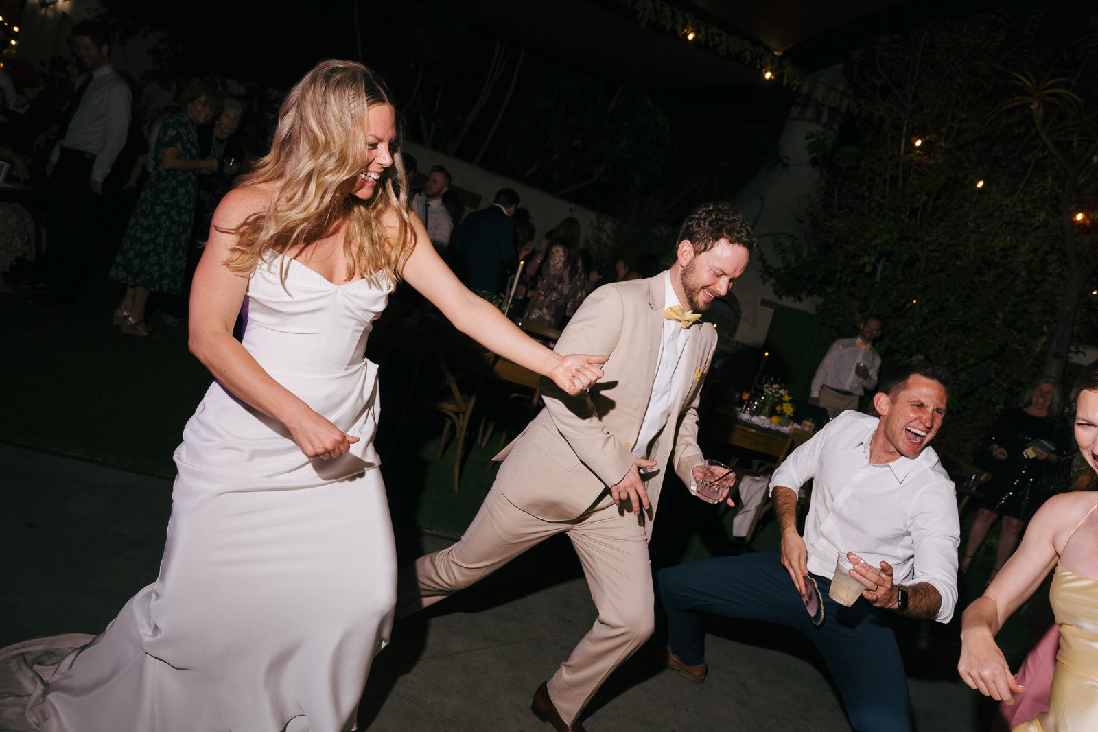 the newlyweds dancing during their Tivoli Italian Villa wedding.