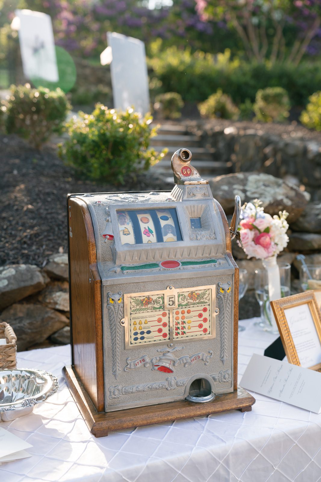 an old family mini slot machine.